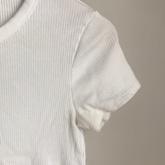 White Ribbed T-Shirt - Picture 4 of 4